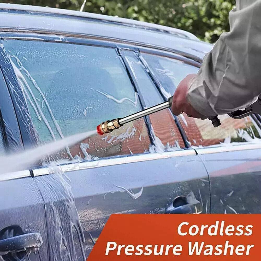 Idropulitrice Portatile a Batteria – Alta Pressione, 2 Batterie Ricaricabili, Accessori Inclusi