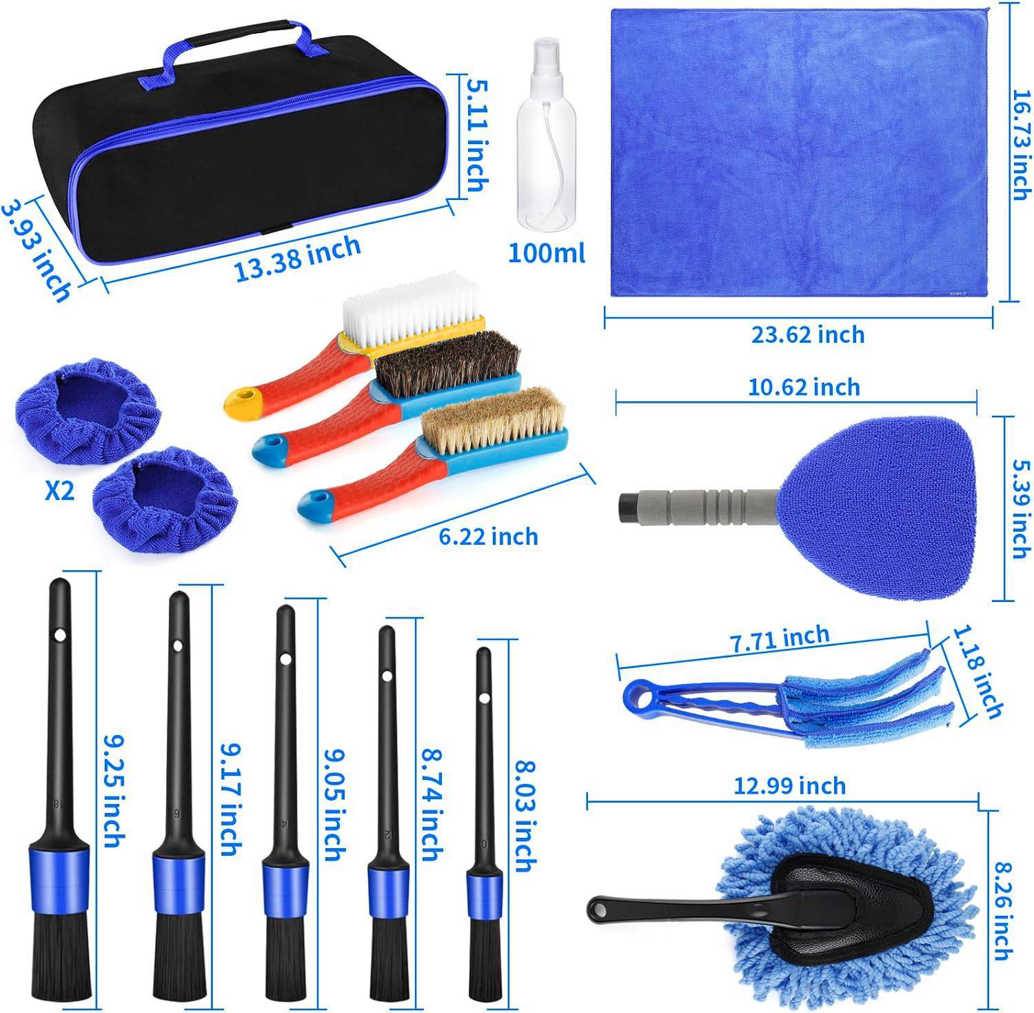 Kit Completo Pulizia Auto – Tutto ciò che ti serve in un unico set.